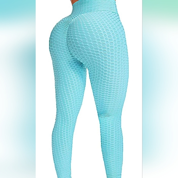 JGS1996 Butt Lifting Leggings Tummy Control Color Blue Size XL (EUC) - Picture 1 of 11